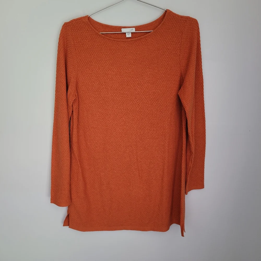 J. Jill | Boat Neck Andrea Long Sleeve Waffle Knit Shirt - Picture 1 of 4
